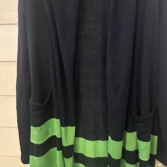 Lauren Ralph Lauren Linen Blend Border Stripe Cardigan
Navy/Green Size Medium - Picture 4 of 16